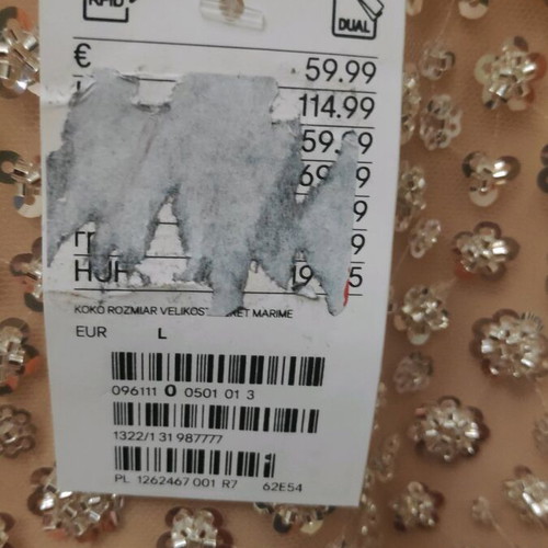 H&M dress new size L beige