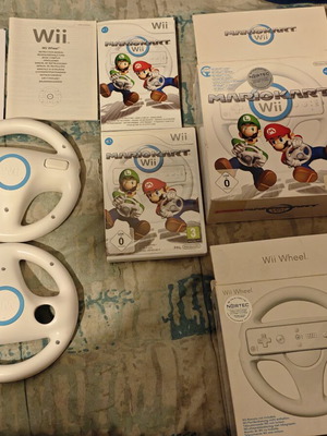 Mario Kart Wii παιχνίδι με 2 τιμόνια και εγχειρίδιο, κουτάτο