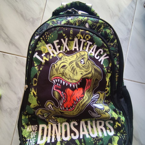 Back Me UP T-Rex school trolley bag for primary school