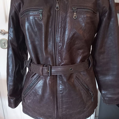 Sky Hawk women's leather jacket Large like new, brown