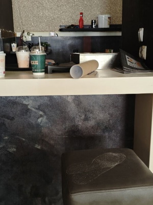 Corian bar counter white like new, length 7.40m