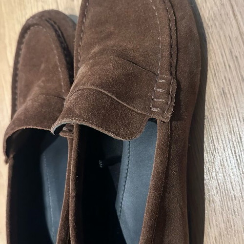Zara loafers brown suede like new, size 39