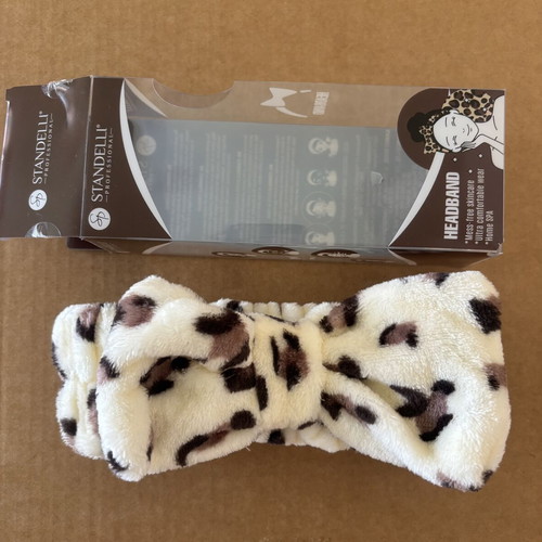 Standelli Headband New, Velvet White and Brown