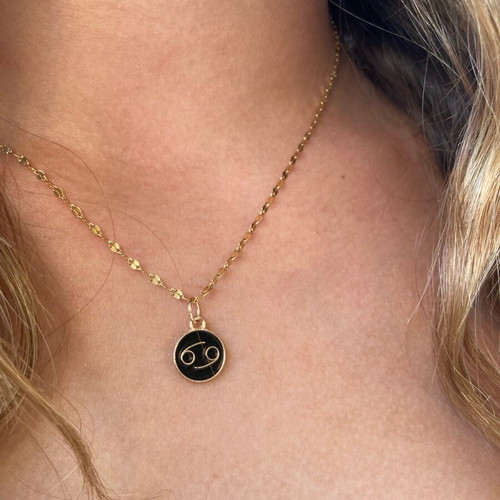 Zodiac jewelry new, gold-colored stainless steel