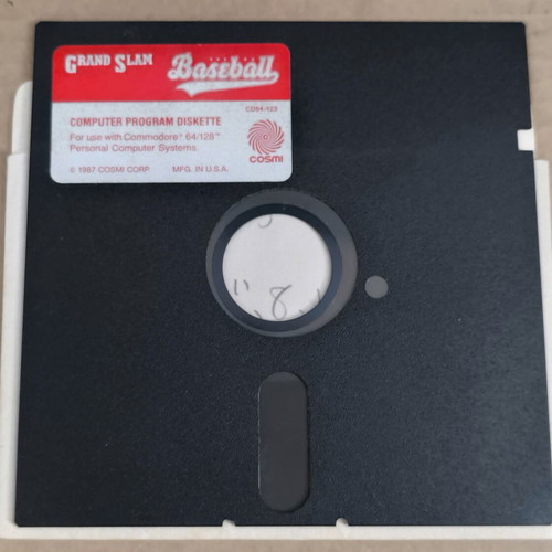 Grand Slam Baseball Commodore Disk like new