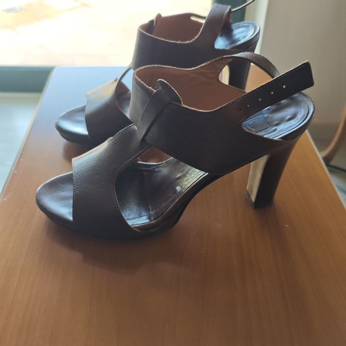 Anna F Leather Sandals Used, Brown, Size 36