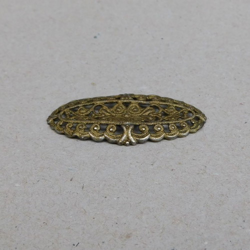 Embossed oval metal furniture decoration