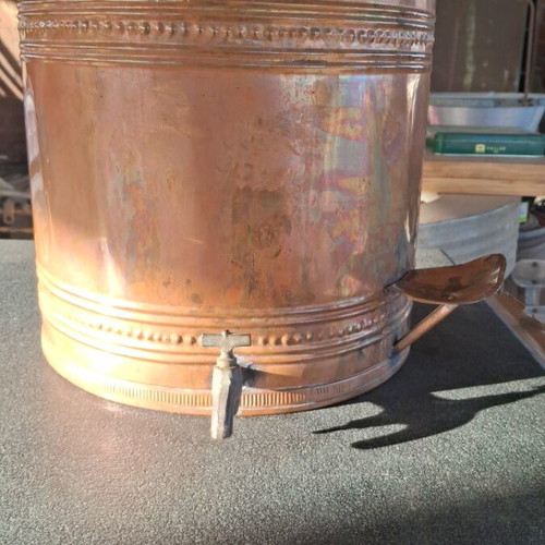 Copper tap used, vintage, old 1900, 29 centimeters