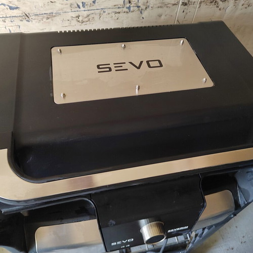 Severin SEVO GTS Electric Grill 3000W used with wheeled base and thermometer