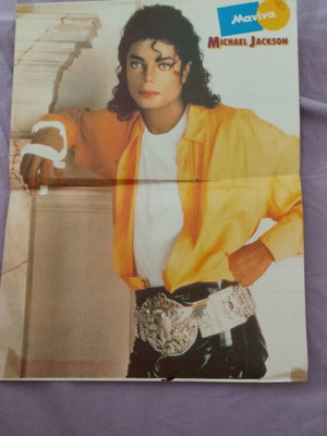 Vintage poster Manina with Michael Jackson and Lia Vissi used