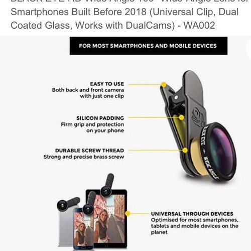 Black Eye Lens Combo smartphone telephoto lens like new