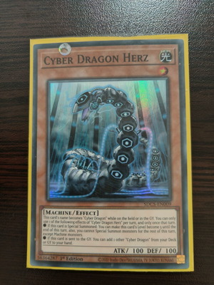 Yu-Gi-Oh Cyber Dragon Herz card like new, super rare