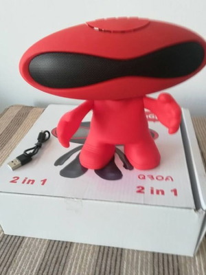 Bluetooth Speaker Alien Q30A New, Red with LED Equalizer