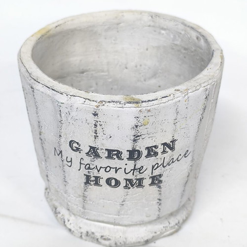 Handmade clay flowerpot 14×14×14 cm like new