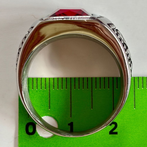 Red Stone Signet Ring size 12 brand new, 316L stainless steel