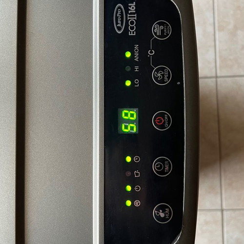 Juro-Pro Eco II 16lt dehumidifier used with ionizer