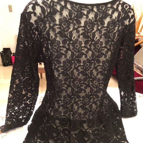 Blouse black lace silk from Germany like new