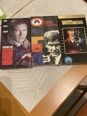 Harrison Ford VHS set, 3 tapes, one sealed