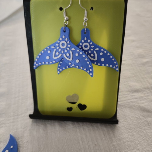 Mermaid tail 3D printing earrings made to order