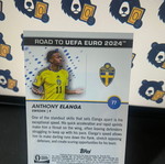 Anthony Elanga 2023 Topps Pristine Road to UEFA Euro 2024 Purple Refractor card new