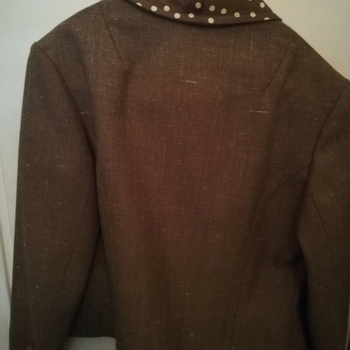 Women's vintage crop top used, white and brown, size L
