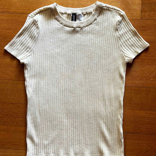 Divided H&M beige elastic blouse like new, size S