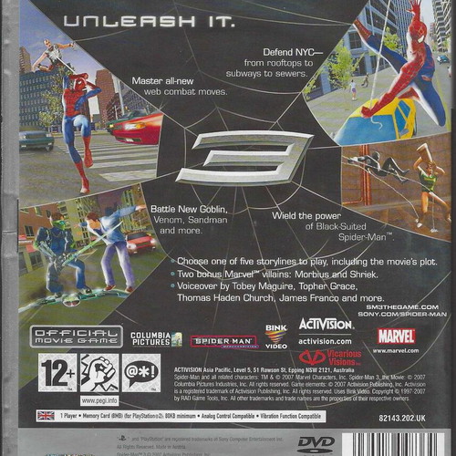 Spider-Man 3 PlayStation 2 like new, complete set