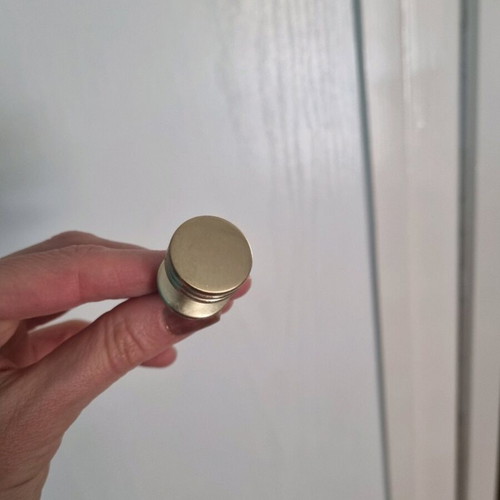Knobs gold/brass matte finish, 27 pieces, like new