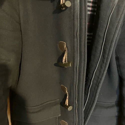 Navy & Green Montgomery jacket used, navy color, size L