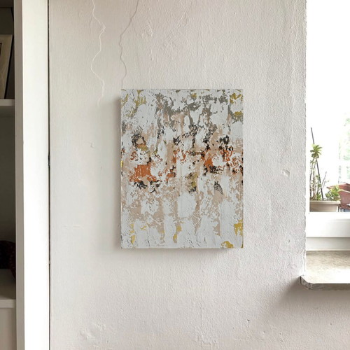 Abstract painting textured artwork 40x50cm acrylics on canvas