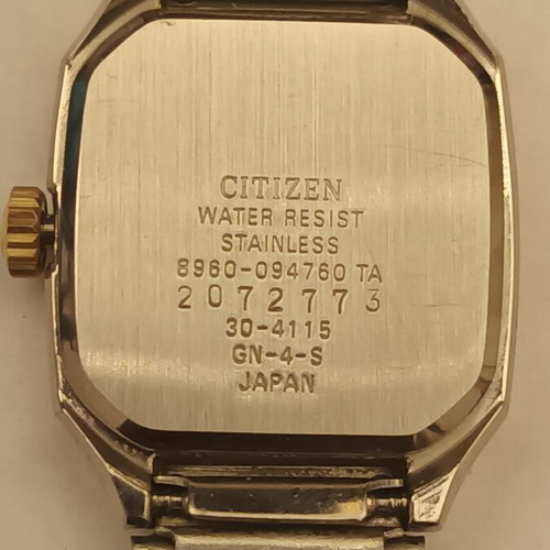Citizen women's watch like new, analog and digital, yellow and silver