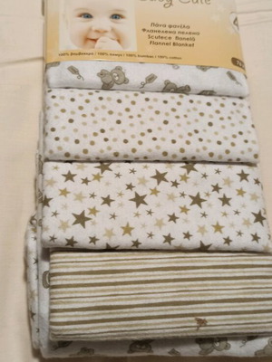 Baby set for boy new with cotton clothes and diapers