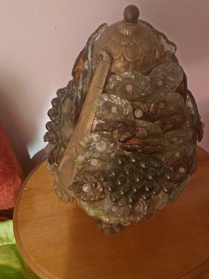 Portatif Murano lamp with bronze base, like new, vintage style