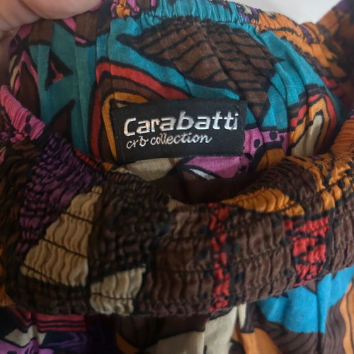 Carabatti Y2K skirt with multicolored geometric pattern, size S, new