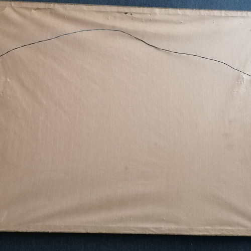 Corfu Lithograph by Edward Lear used, framed 58x46cm