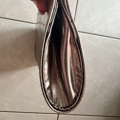 Silver clutch bag, hand-held, 33 cm
