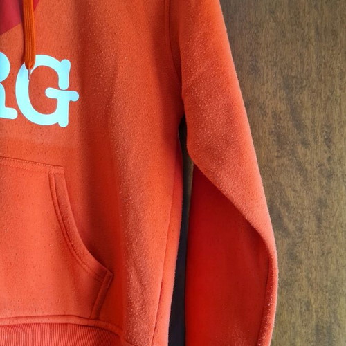 I Love Prague sweatshirt, medium, orange and white