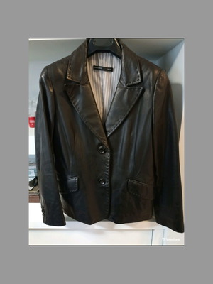 Leather jacket new, black, size L / 40 / 12