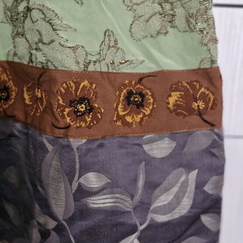 Clement Ribeiro Pure Silk Green Dress L Like New Wedding Baptism