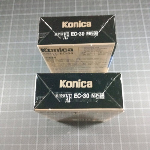 Konica Compact Video Cassette EC-30 Super XF pack of 2 new sealed