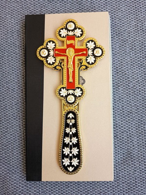 Blessing and Sanctification Cross new, bronze with enamel