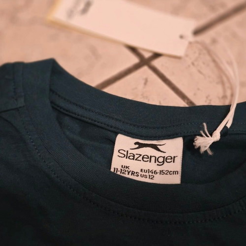 Slazenger Kids T-shirt new, 11-12 years, black and blue