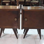 Κομοδίνα τύπου art deco μεταχειρισμένα, δεκαετίας 60, σετ 2 τεμαχίων