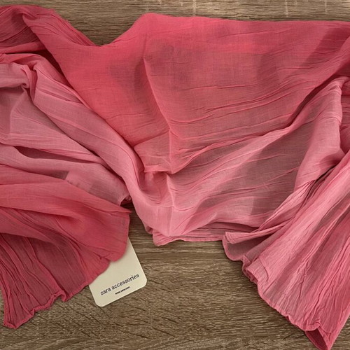 Zara pink scarf new, 100% cotton