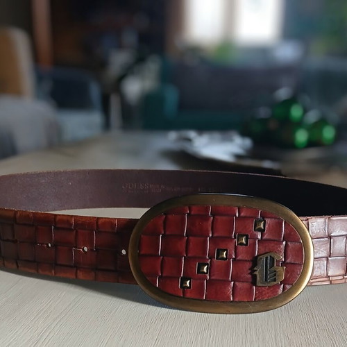 Guess leather belt 85 cm like new, brown