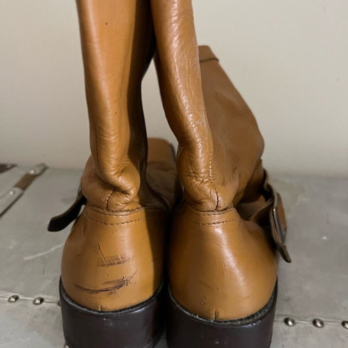 Leather boots refurbished Italian from London size 42