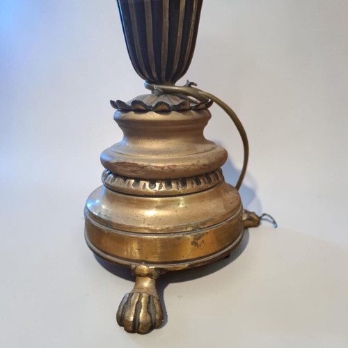 Bronze table lamp neoclassical style used, 48 cm