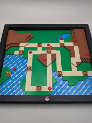 Pokemon Johto Map wall decoration new 3D print PLA material