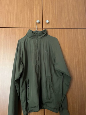 Surplus military-style windbreaker used, size large, green