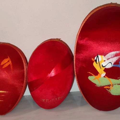 Easter fabric eggs used, Greek handmade hand-painted